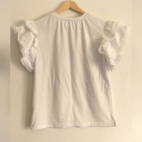 Antwelfth Adore Ruffle Sleeve Flutter Sleeve T Shirt Top Blouse Small - Picture 5 of 5